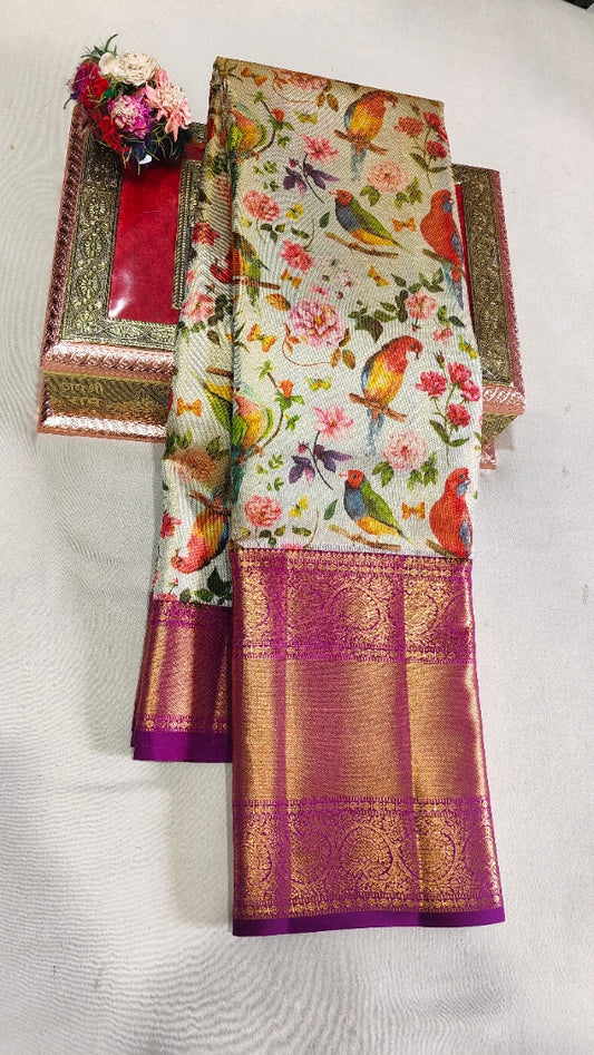 Pure Kalamkari Silk Sarees